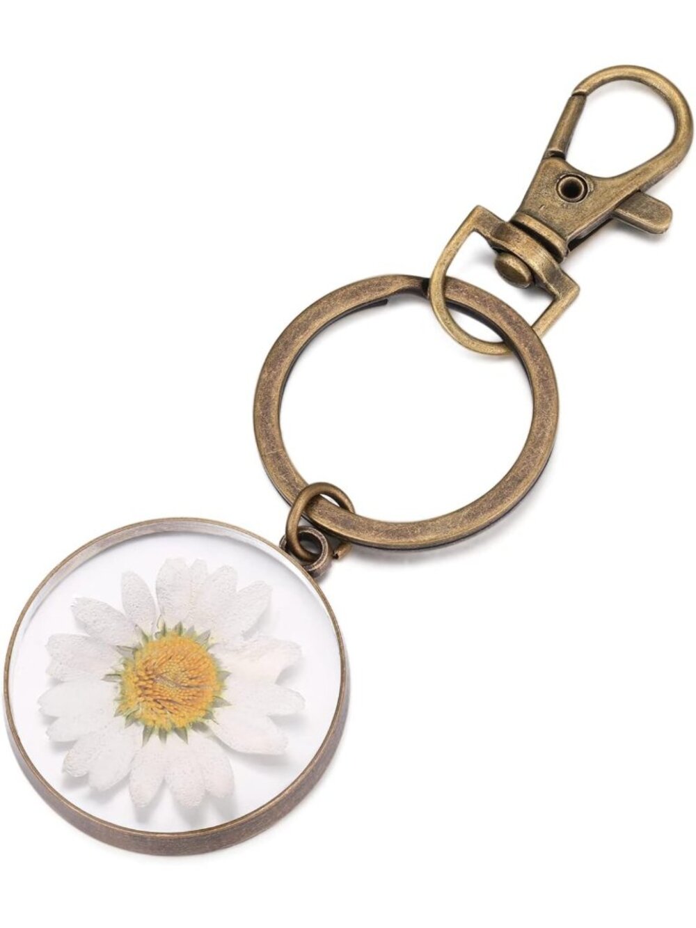 Personalized Pressed Flower Keychain Charm | Unique Forget-Me-Not Gift